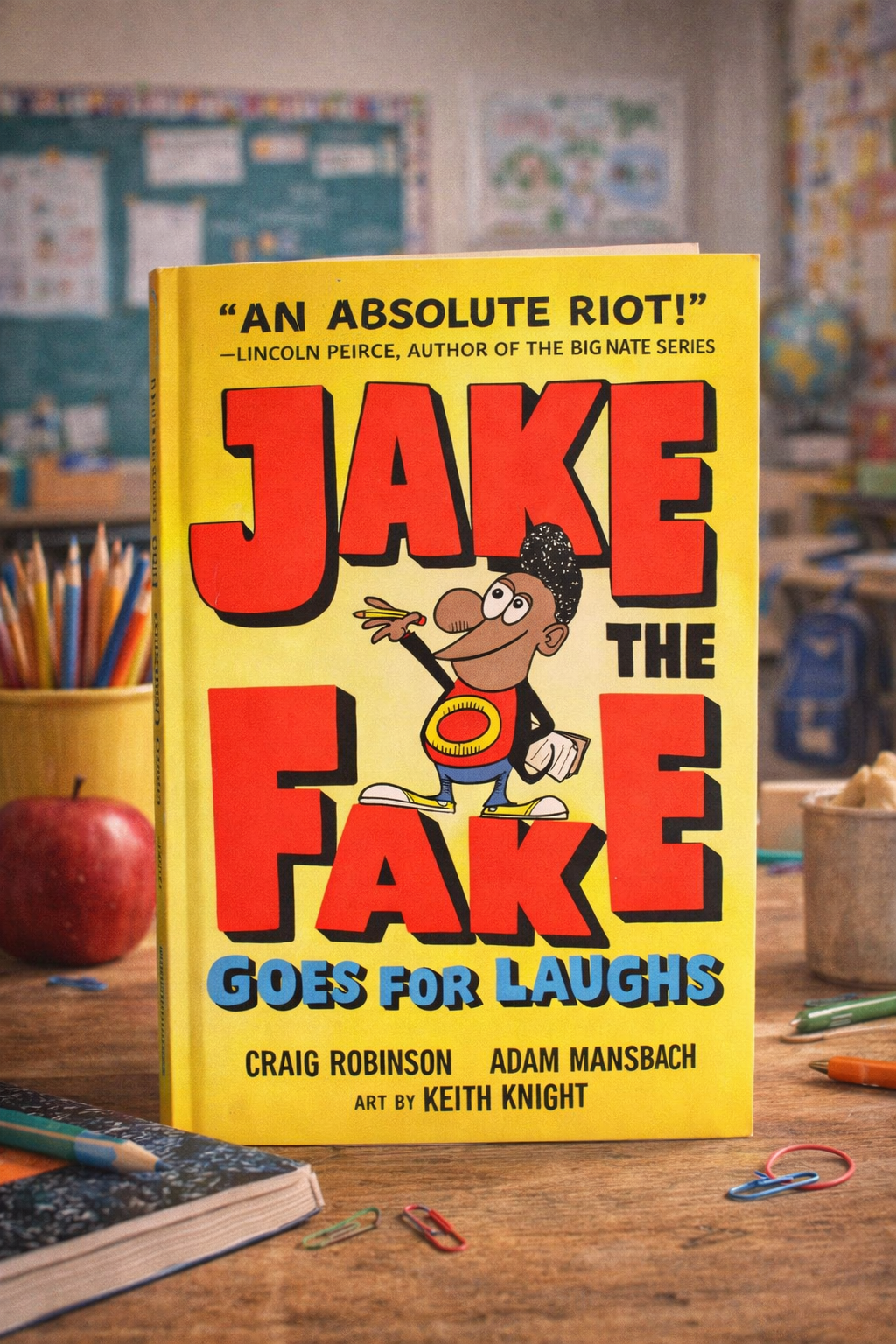 Jake the Fake Goes for Laughs by Craig Robinson & Adam Mansbach | Kids Chapter Book | Used Copy