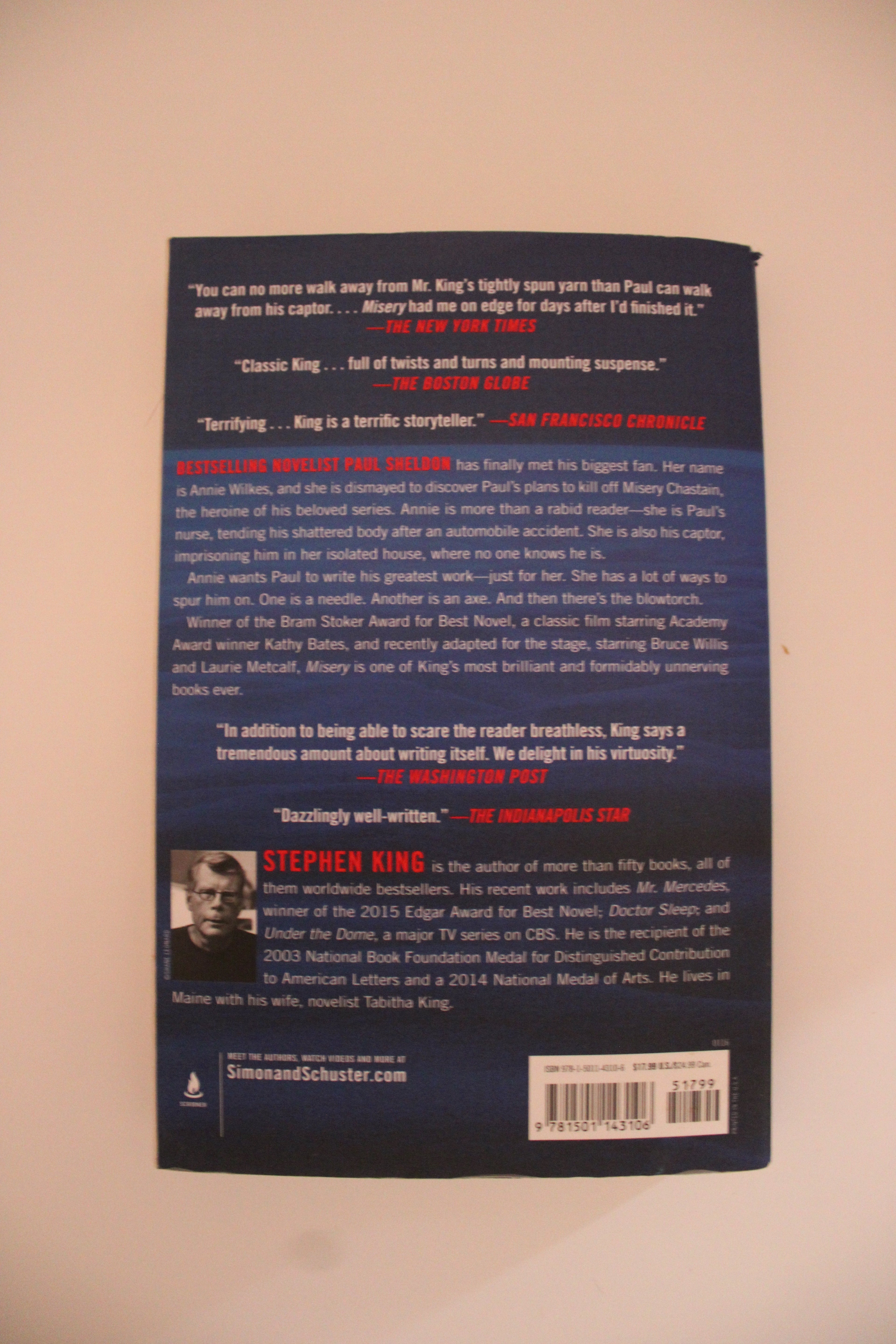 Misery by Stephen King | Psychological Horror Thriller | Used Book