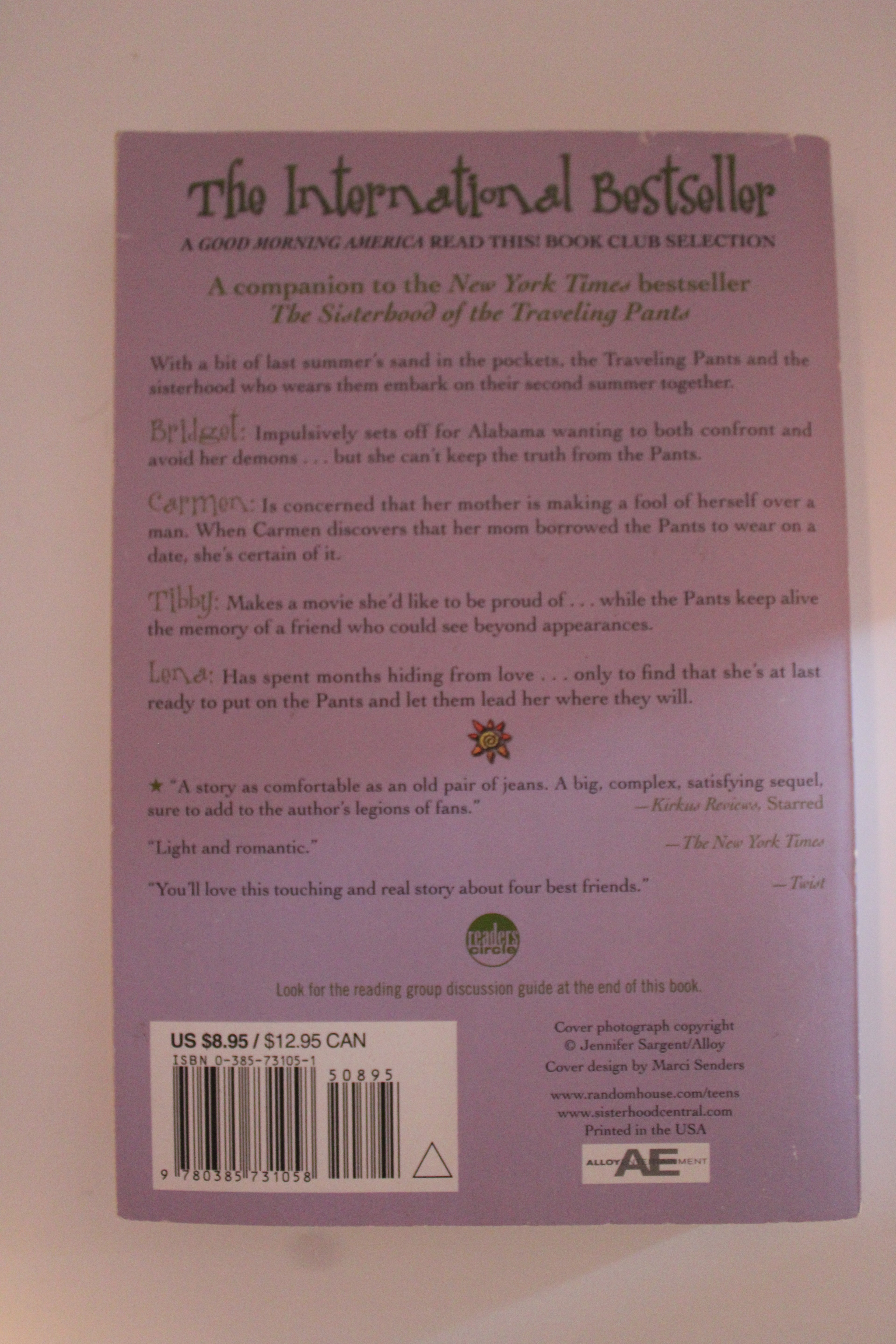 The Second Summer of the Sisterhood by Ann Brashares | Sisterhood of the Traveling Pants Book 2 | Used Book