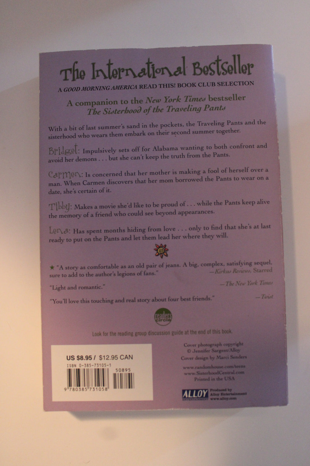 The Second Summer of the Sisterhood by Ann Brashares | Sisterhood of the Traveling Pants Book 2 | Used Book