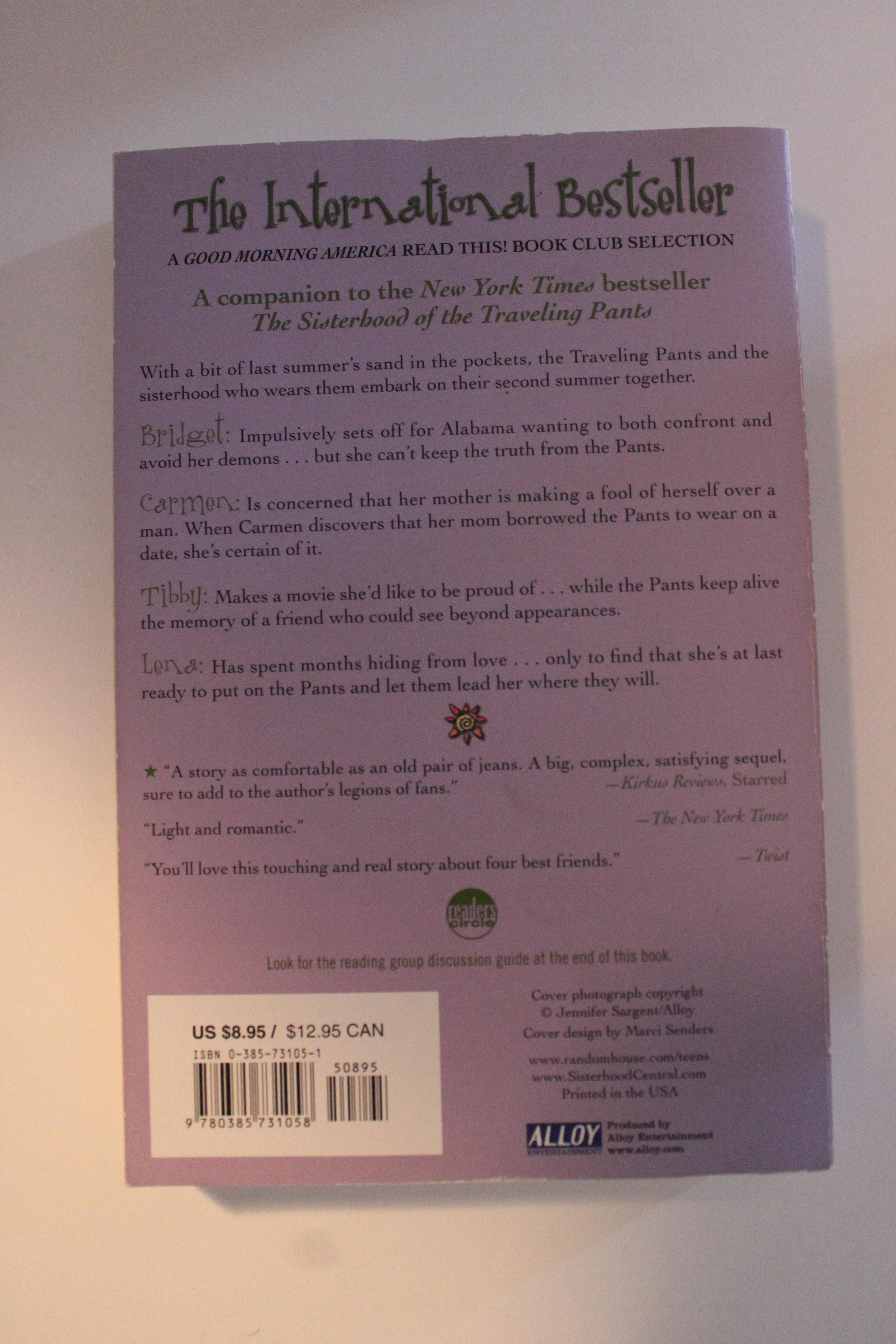 The Second Summer of the Sisterhood by Ann Brashares | Sisterhood of the Traveling Pants Book 2 | Used Book
